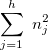 $\displaystyle \sum _{j=1}^{h}~ n_ j^2$