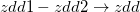 $zdd1 - zdd2 \rightarrow zdd$